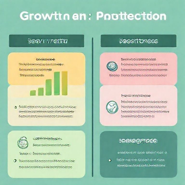 Crucial personal finance tips for growth and protection, showing various financial strategies and tools.