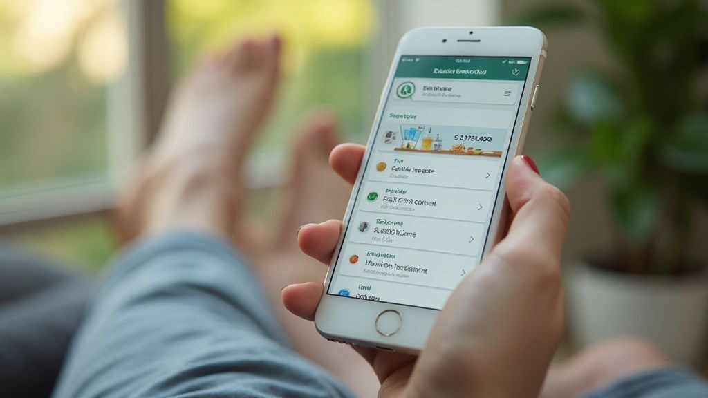 Best investment for passive income: Relaxed scene displaying mobile options for generating passive income easily.