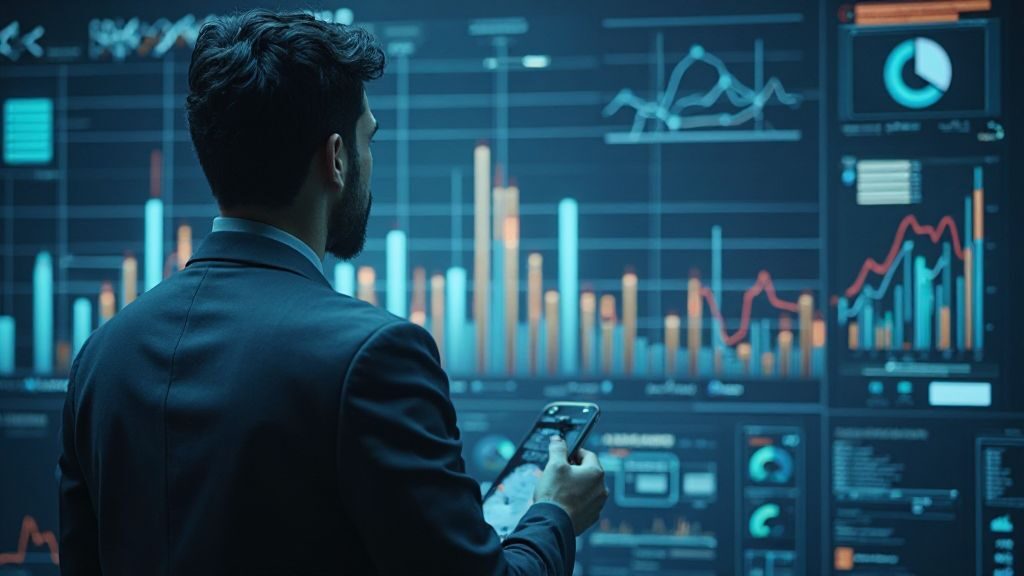 How to invest in private companies: Businessman analyzing charts related to private company investments and challenges.
