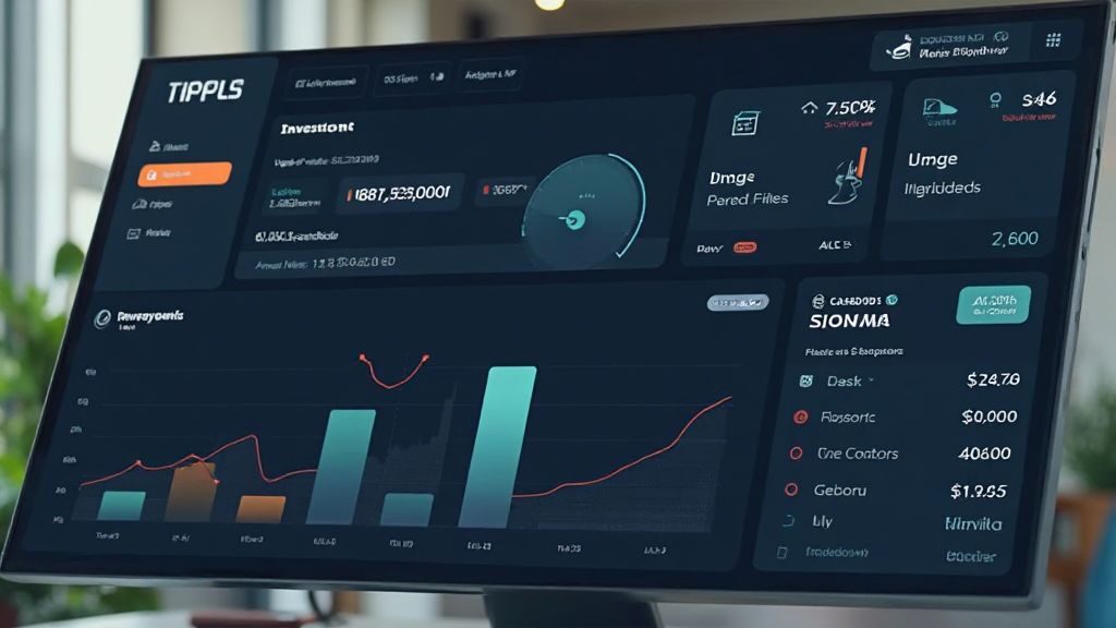 Investment growth calculator showing projected returns and compound interest chart
