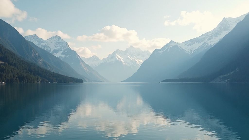 Investment basics: A tranquil landscape representing financial stability and growth.