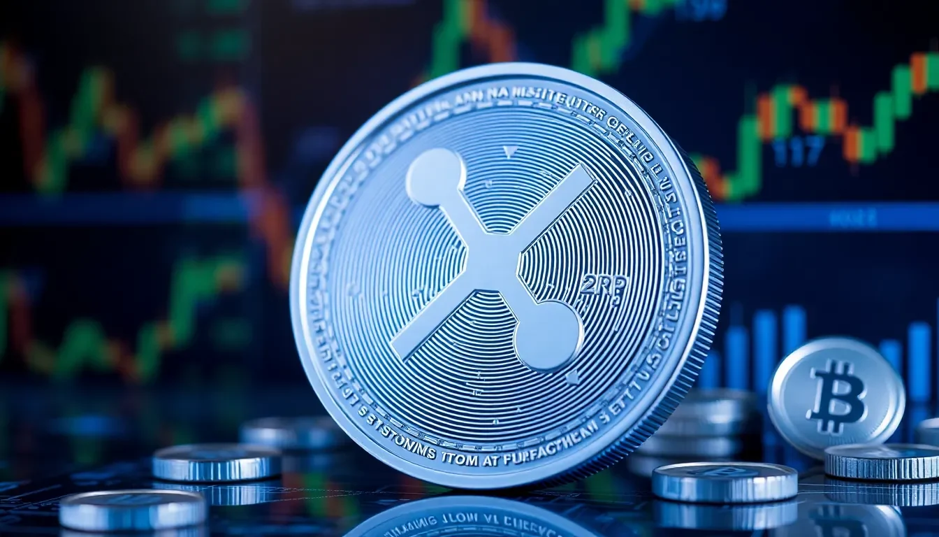 A digital representation of XRP investment potential in the finance world.