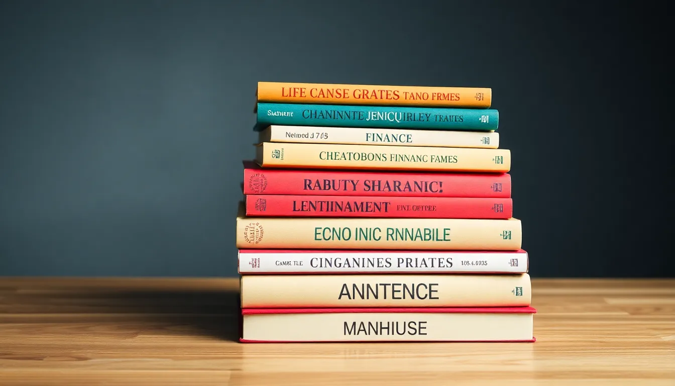 Economics and personal finance represented by books illustrating financial literacy and knowledge acquisition.
