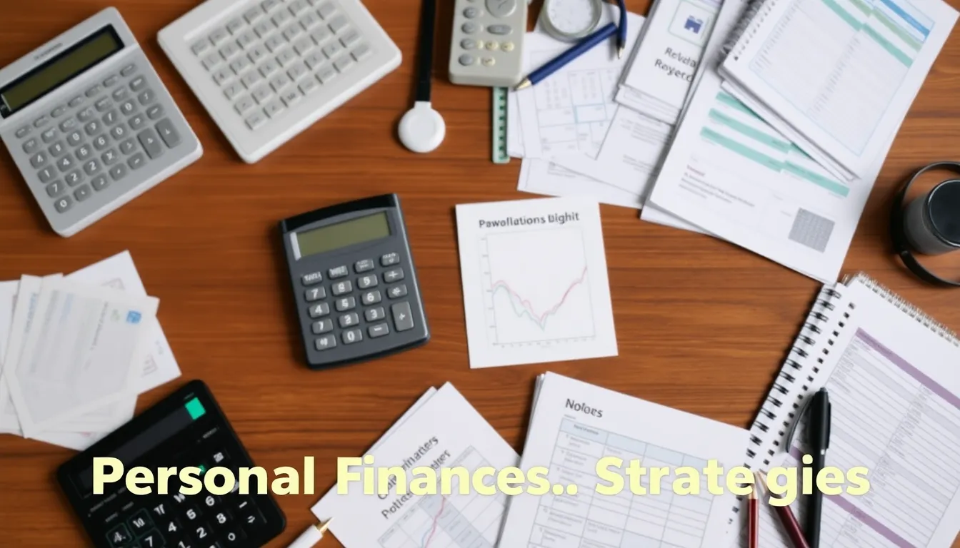 Personal finance tips illustrated by a collection of financial tools symbolizing effective money management and planning.