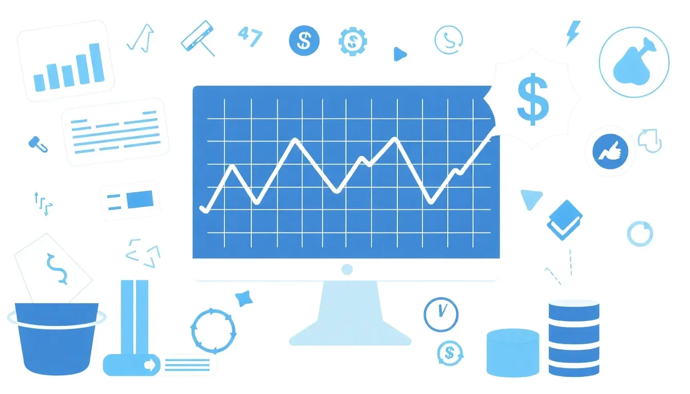 Investing in options concept showing stock charts and option contracts with clear visuals
