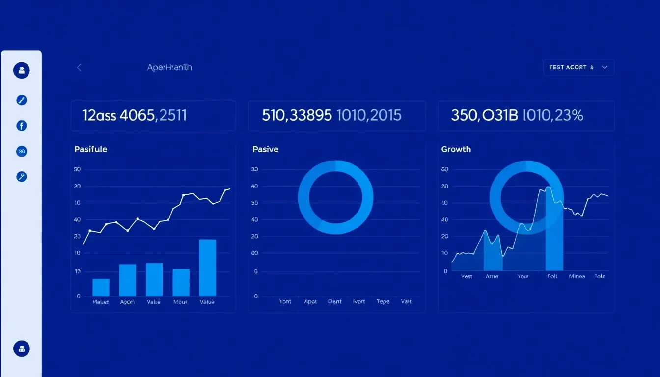 Dashboard visual illustrating performance of different investment strategies