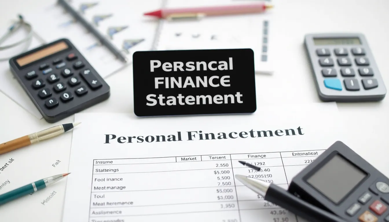 Personal finance statement represented with organized documents symbolizing effective management and understanding of financial health.