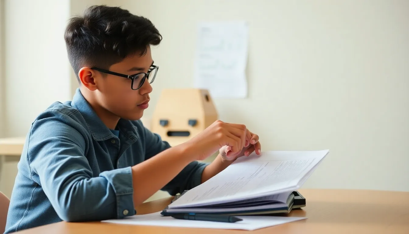 Personal finance class illustrated by a young adult using budgeting tools, emphasizing practical financial education in daily life.