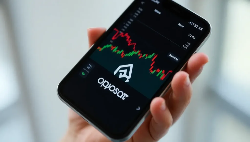 Image of a smartphone screen showing stock market trends and OpenAI logo indicating investment possibilities. xrp investing potential