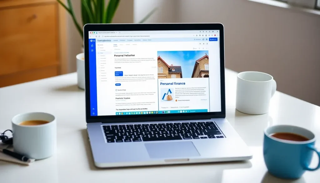 Screenshot of a personal finance newsletter displayed on a laptop screen, illustrating modern money advice.