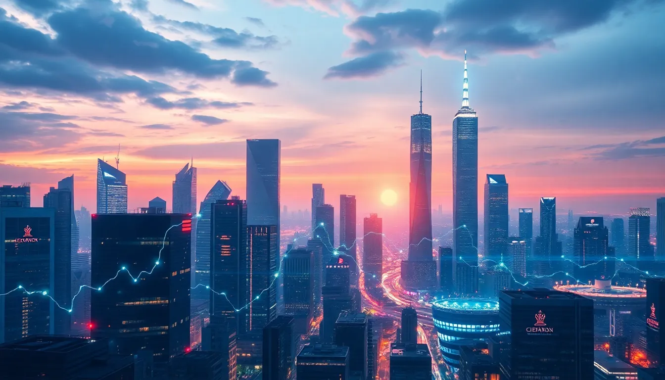 cathie wood semiconductor investment - futuristic cityscape depicting market growth