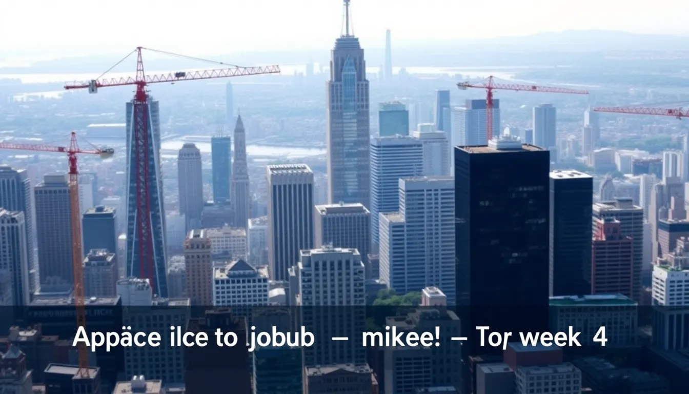 apple manufacturing investment - cityscape showing job market growth